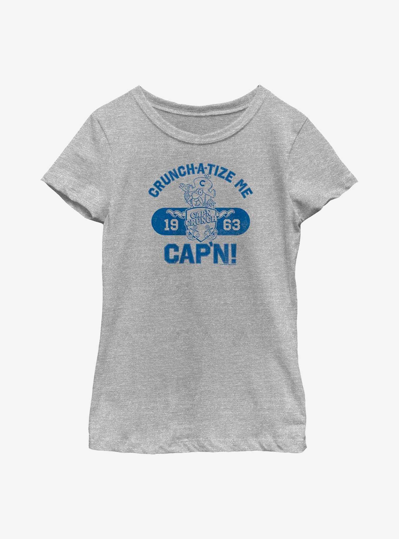 Cap'n Crunch Cap Collegiate Youth Girls T-Shirt, ATH HTR, hi-res