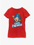 Cap'n Crunch Cap'n  Light Wrap Youth Girls T-Shirt, RED, hi-res