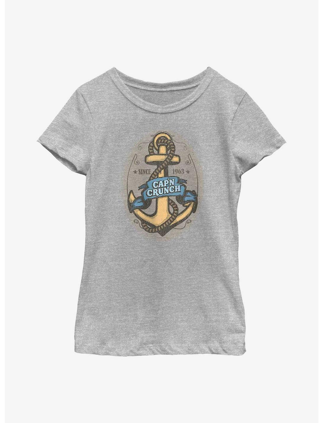 Cap'n Crunch Vintage Anchor Youth Girls T-Shirt, ATH HTR, hi-res