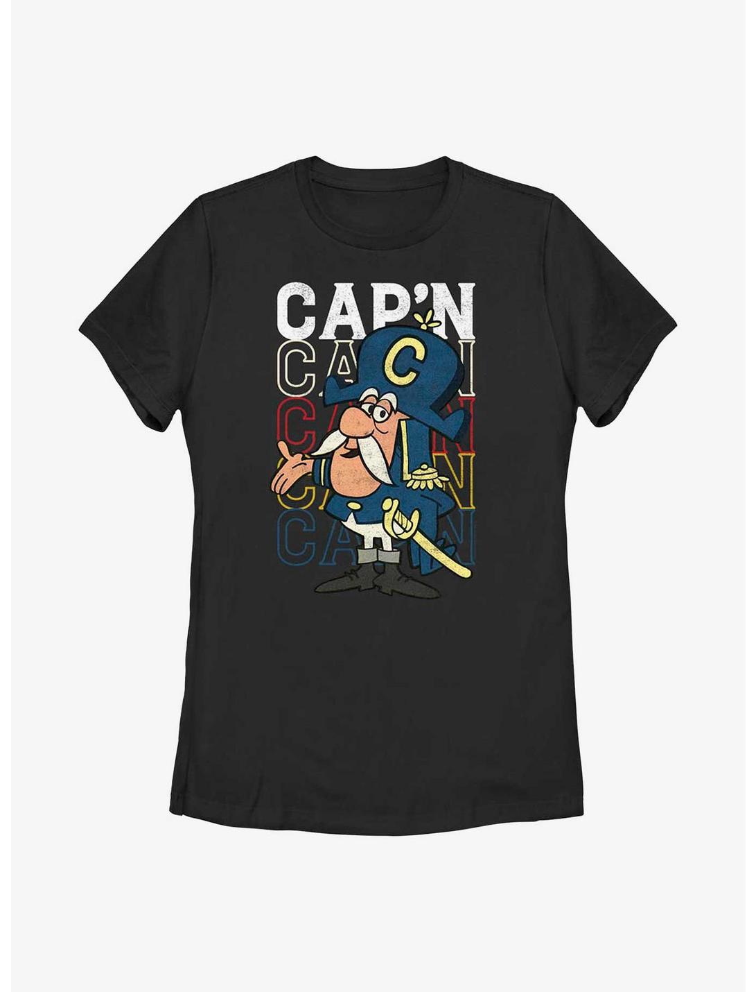 Cap'n Crunch Captain Stack Womens T-Shirt, BLACK, hi-res