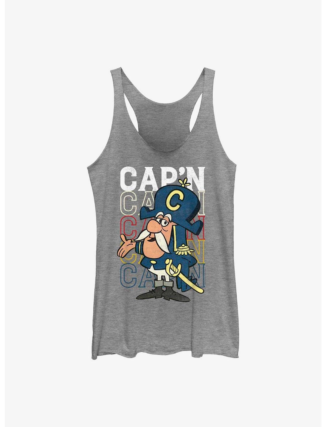 Cap'n Crunch Captain Stack Womens Tank, GRAY HTR, hi-res