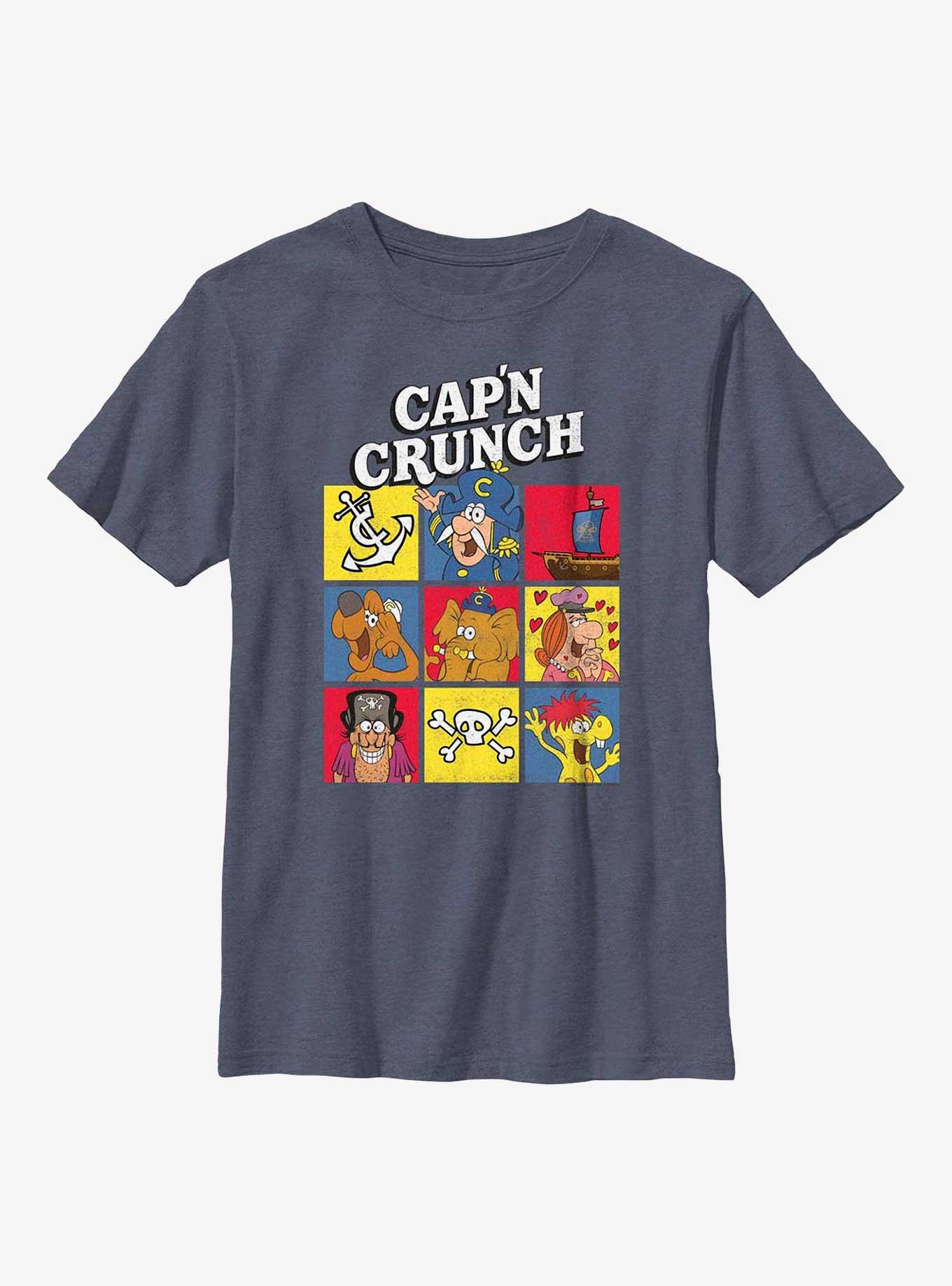 Cap'n Crunch Group Youth T-Shirt, NAVY HTR, hi-res