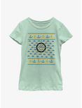Cap'n Crunch Ugly Holiday Nautical Youth Girls T-Shirt, MINT, hi-res