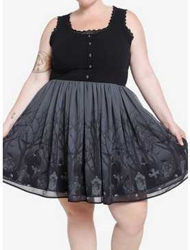 Thorn & Fable Cemetery Scene Dress Plus Size, , hi-res