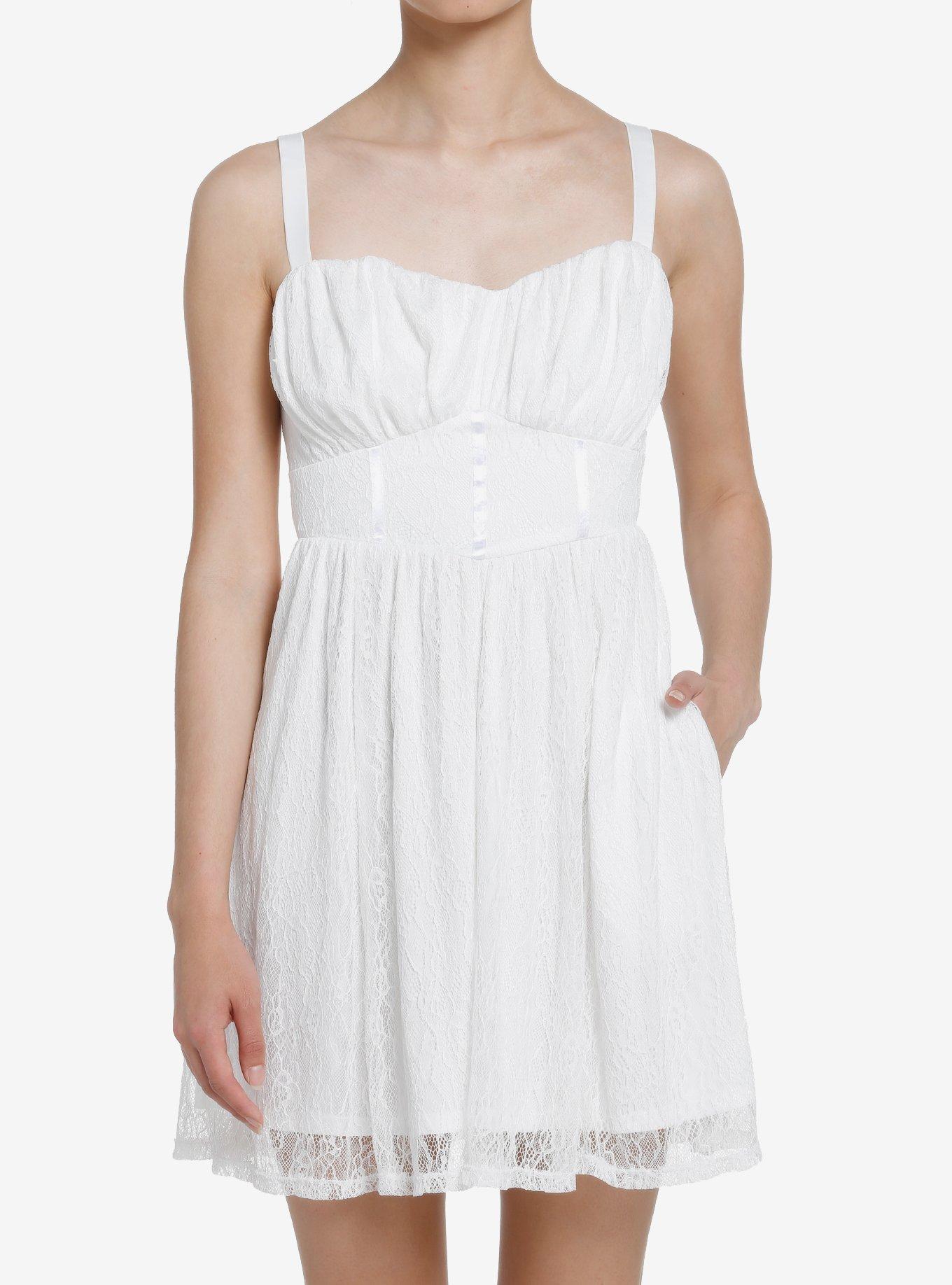 White lace cami sales dress