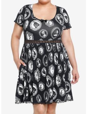 Thorn & Fable Dark Fairy Tale Cameo Dress Plus Size, , hi-res