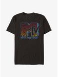 MTV Checker Grunge Logo T-Shirt, BLACK, hi-res