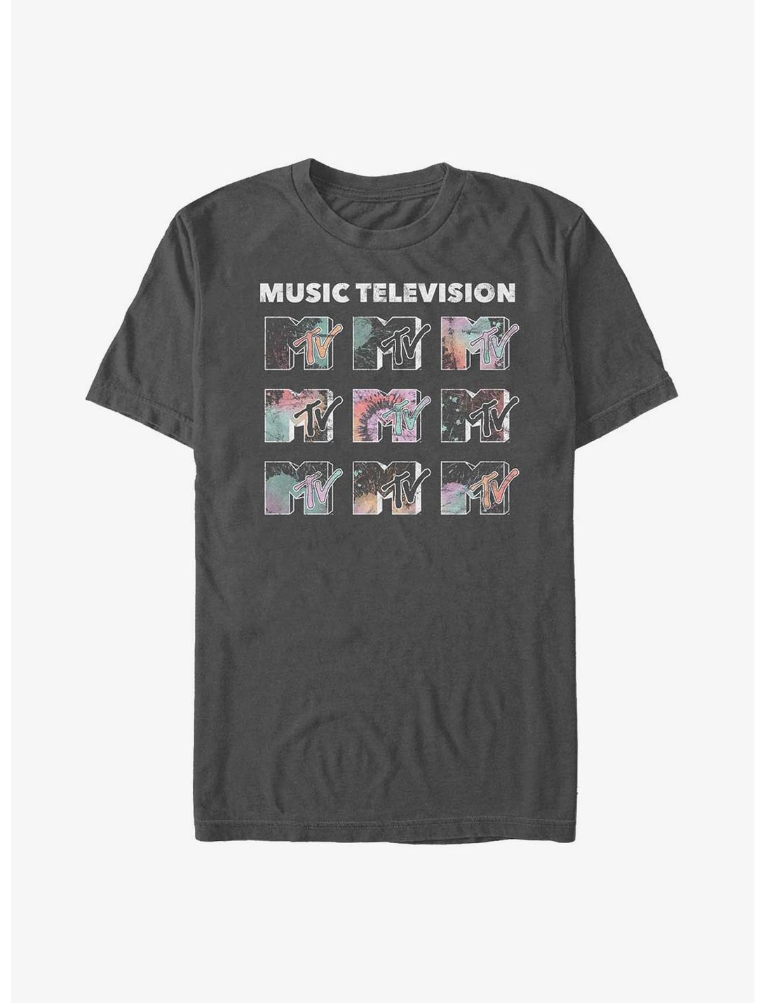 MTV Music Dye Logo T-Shirt, CHARCOAL, hi-res