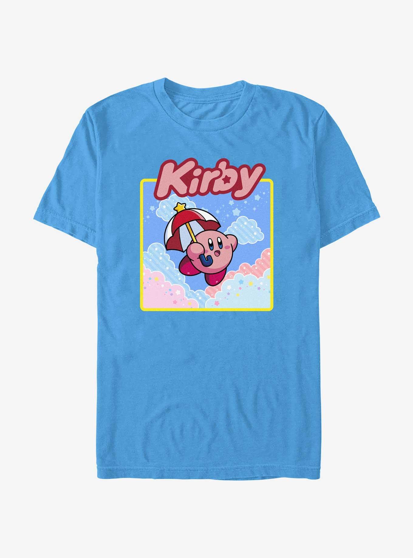 Kirby Umbrella Starry Flight Extra Soft T-Shirt, , hi-res