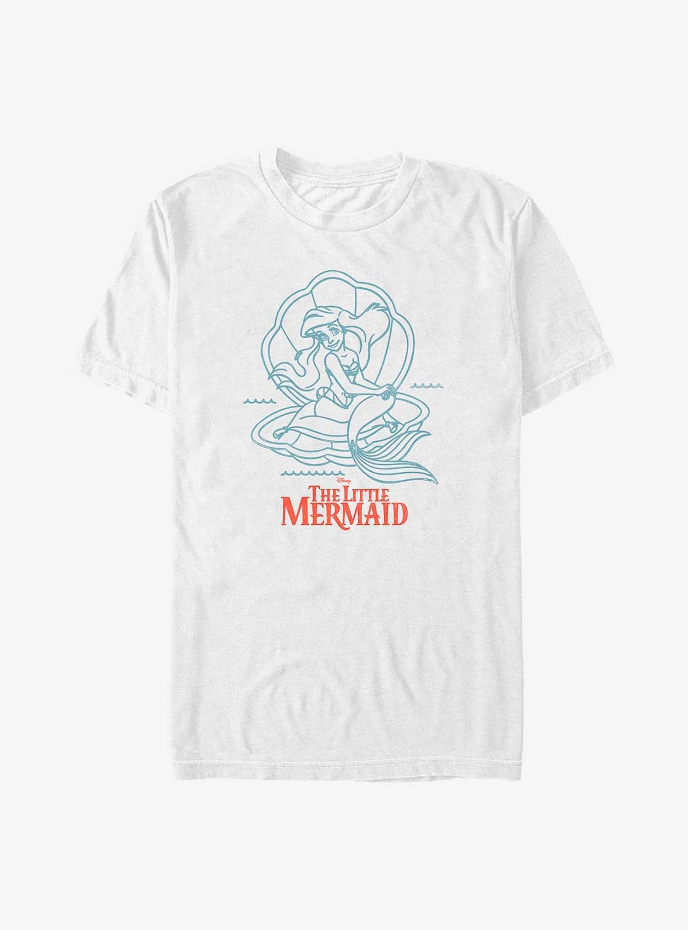 Disney The Little Mermaid Clamshell Princess T-Shirt, WHITE, hi-res