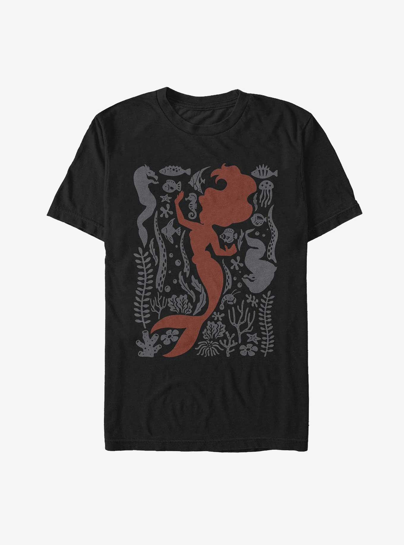 Disney The Little Mermaid Ariel Under The Sea Silhouette T-Shirt, , hi-res