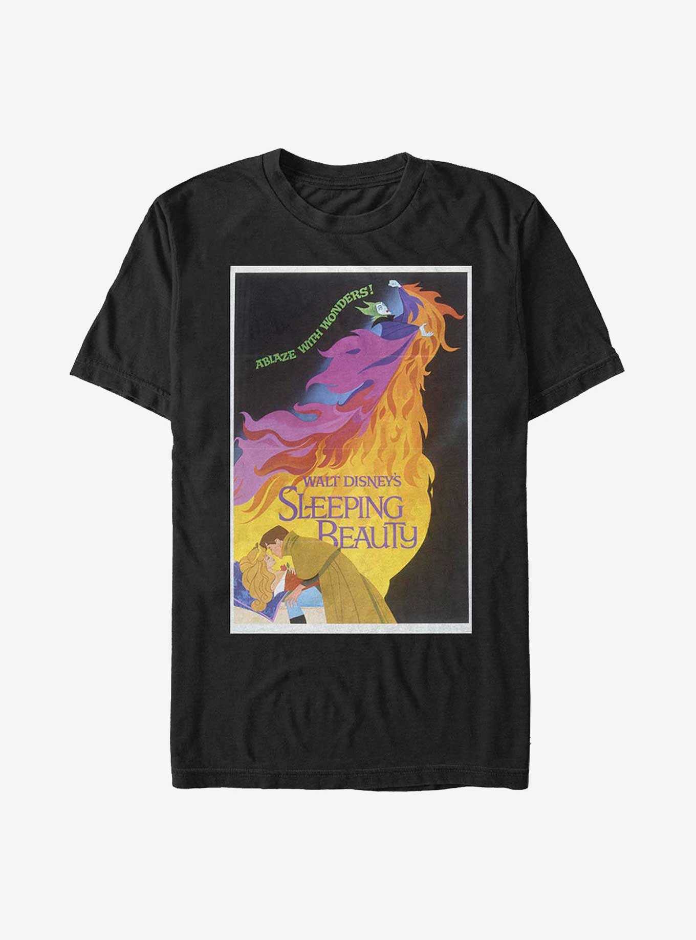 Disney Sleeping Beauty Maleficent Ablaze Poster T-Shirt, , hi-res
