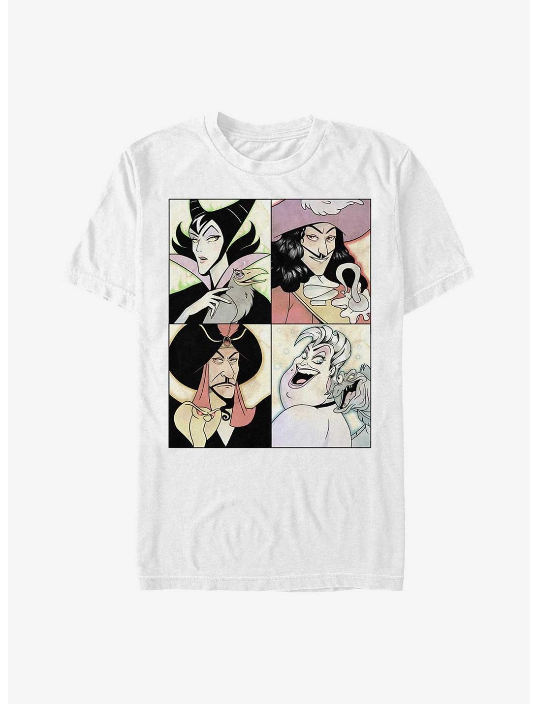Disney Villains Anime Style Poster T-Shirt, WHITE, hi-res