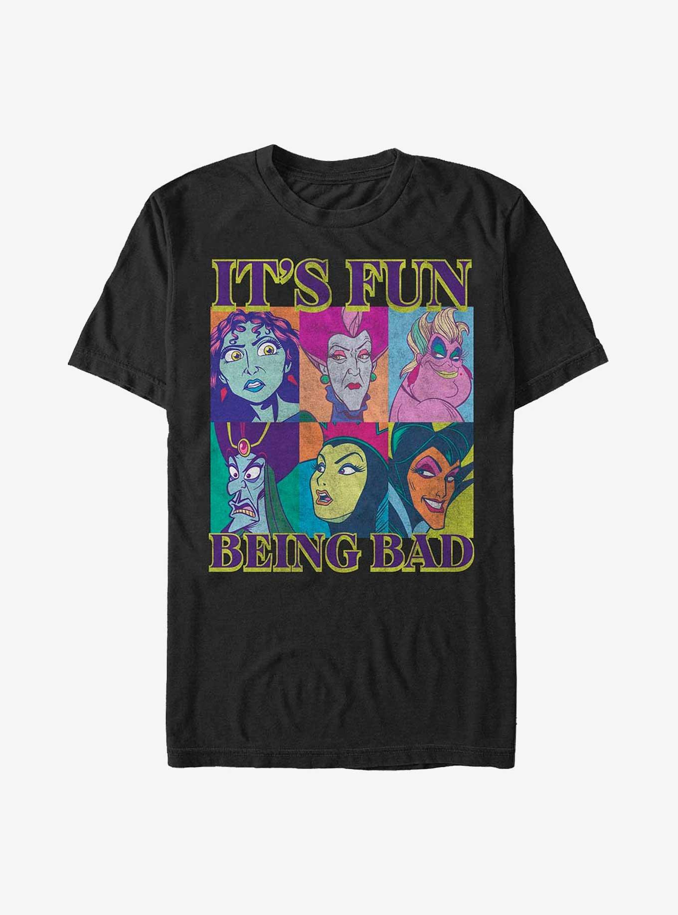Disney Villains Pop Art It's Fun Being Bad T-Shirt, , hi-res