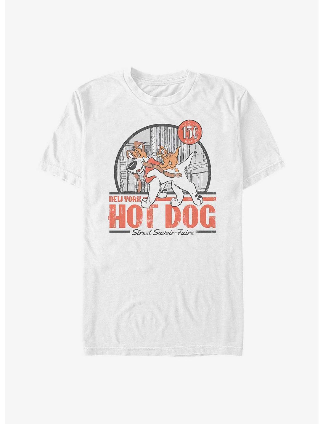 Disney Oliver & Company Street Hot Dog T-Shirt, WHITE, hi-res