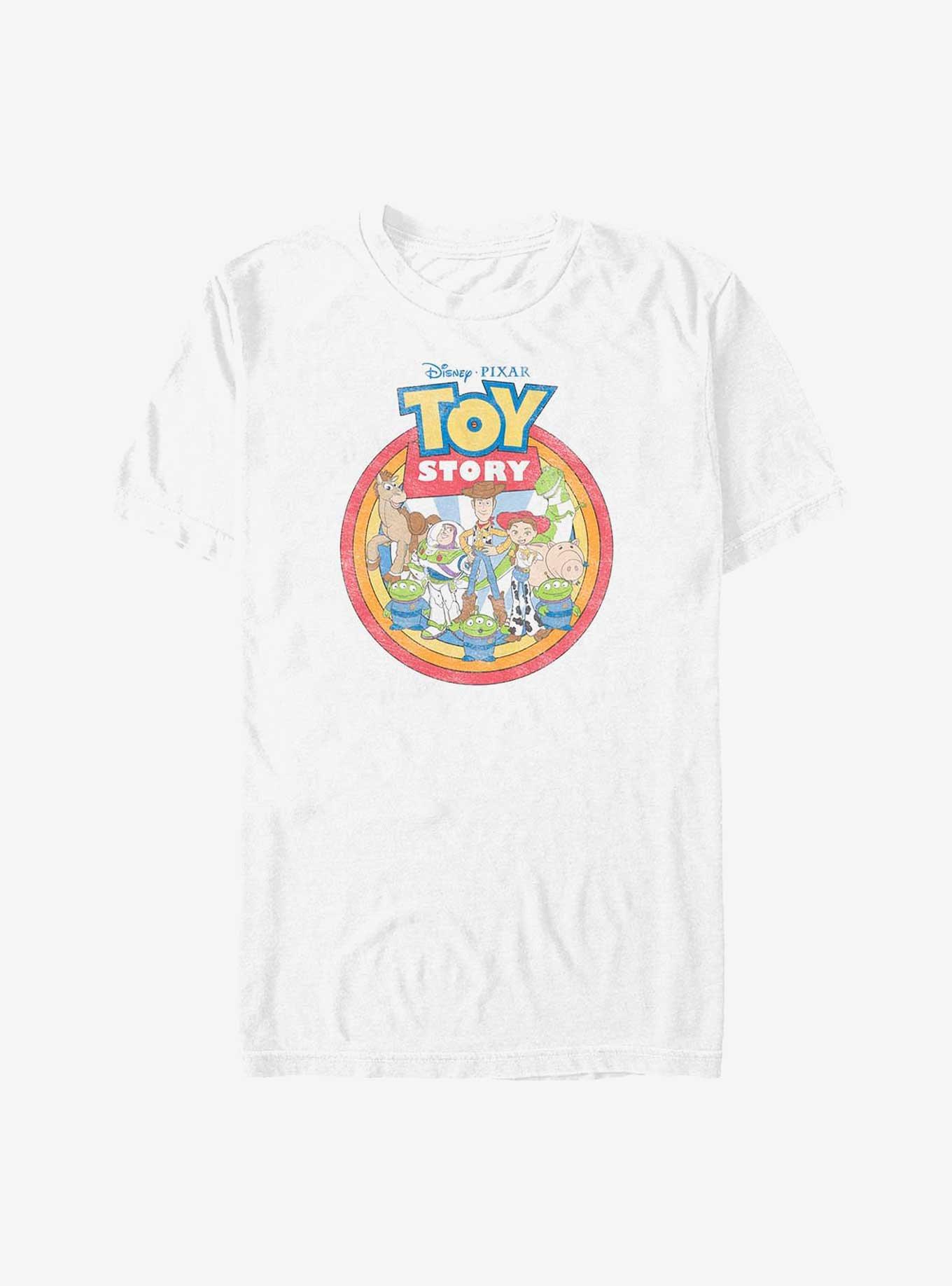 Disney Pixar Toy Story Group Badge T-Shirt, WHITE, hi-res