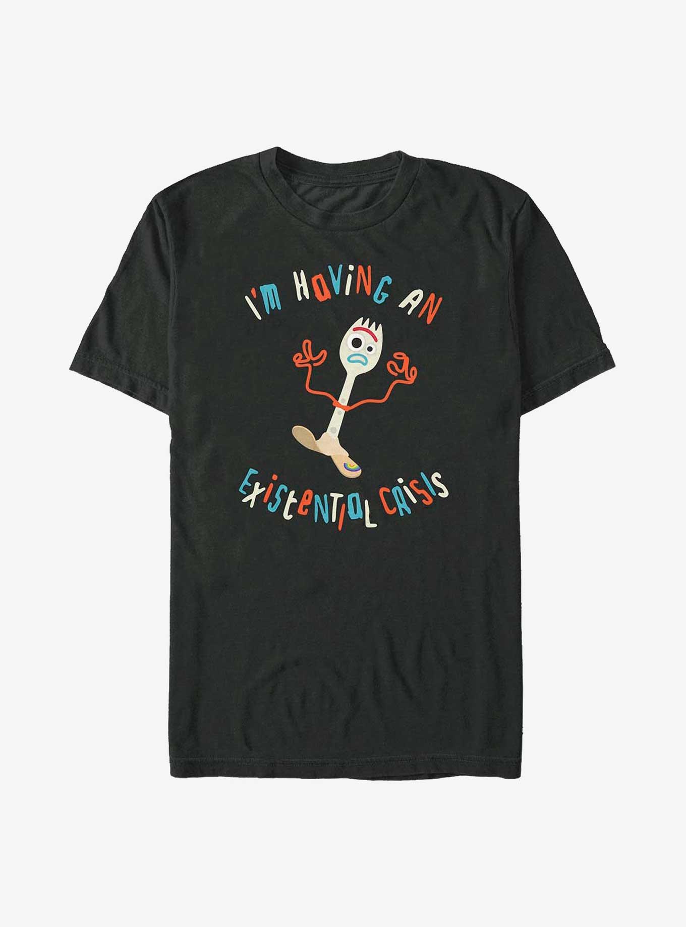 Disney Pixar Toy Story 4 Forky Existential Crisis T-Shirt, BLACK, hi-res