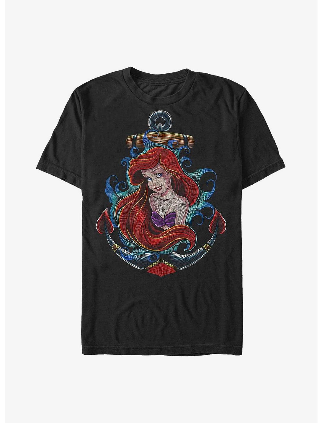 Disney The Little Mermaid Ariel Anchors Away T-Shirt, BLACK, hi-res