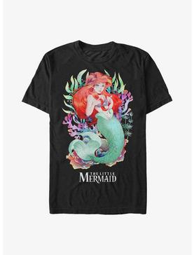 Disney The Little Mermaid Ariel Watercolor Art Poster T-Shirt, , hi-res
