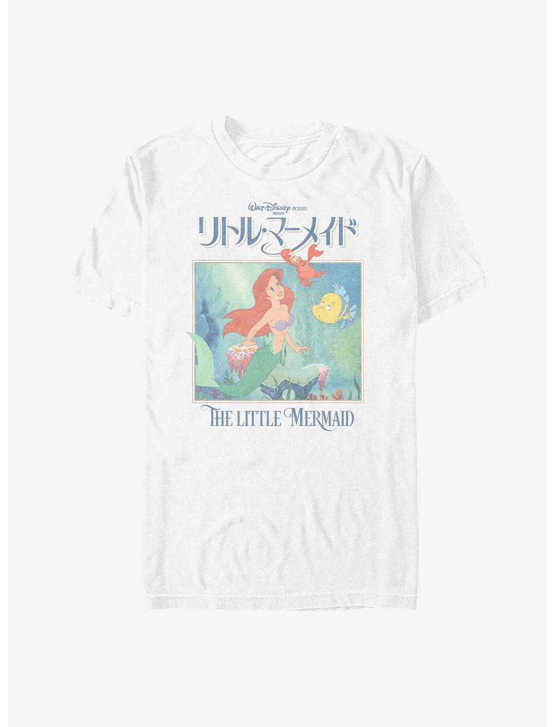 Disney The Little Mermaid in Japanese Poster T-Shirt, WHITE, hi-res
