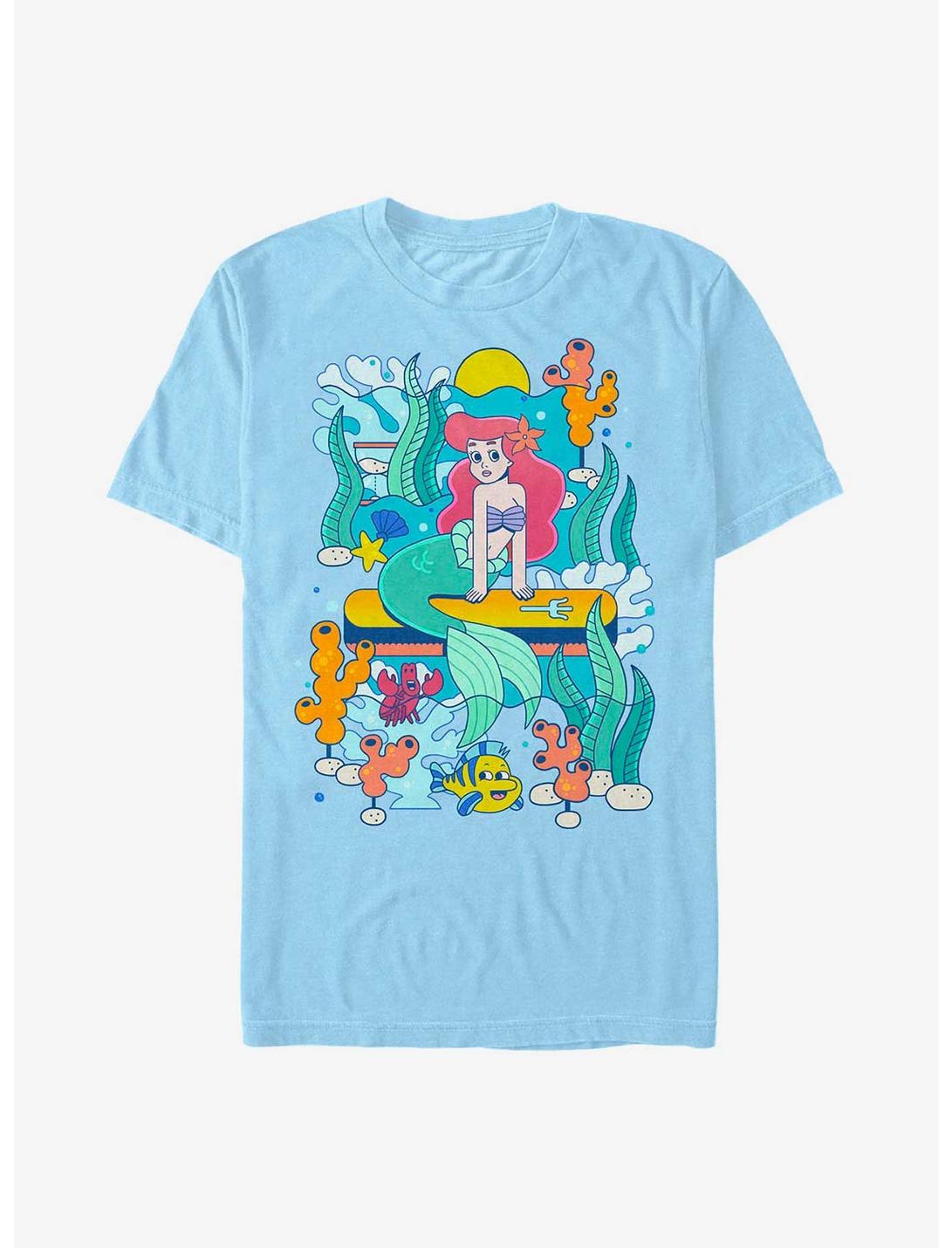 Disney The Little Mermaid Ariel Ride The Waves T-Shirt, LT BLUE, hi-res
