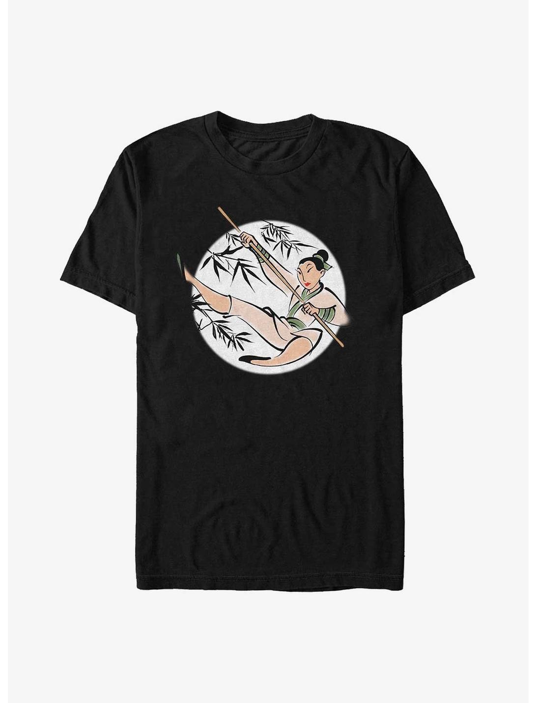 Disney Mulan Warrior Training Brush Painting T-Shirt, BLACK, hi-res