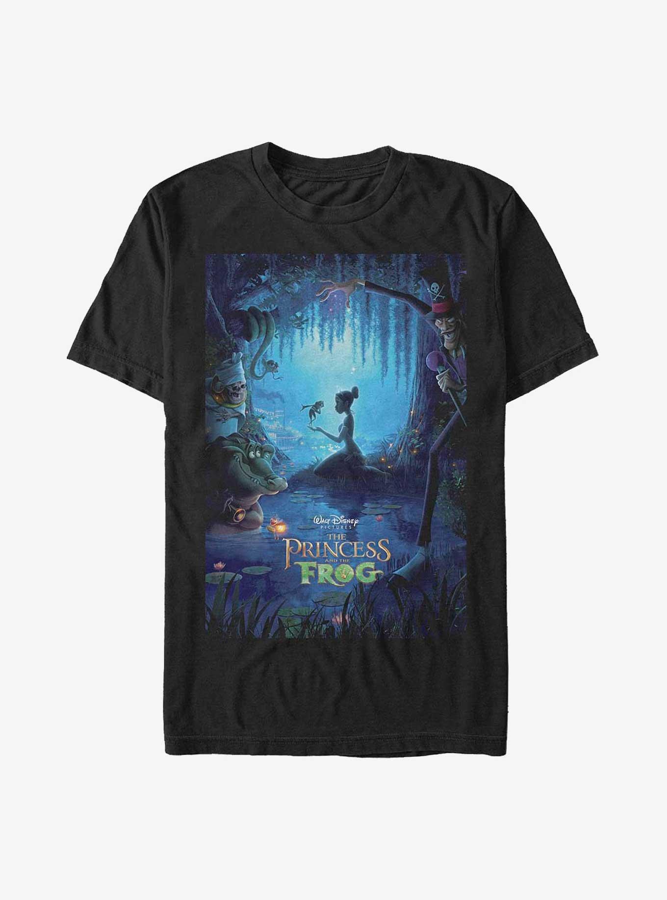Disney The Princess and the Frog Classic Movie Poster T-Shirt, BLACK, hi-res