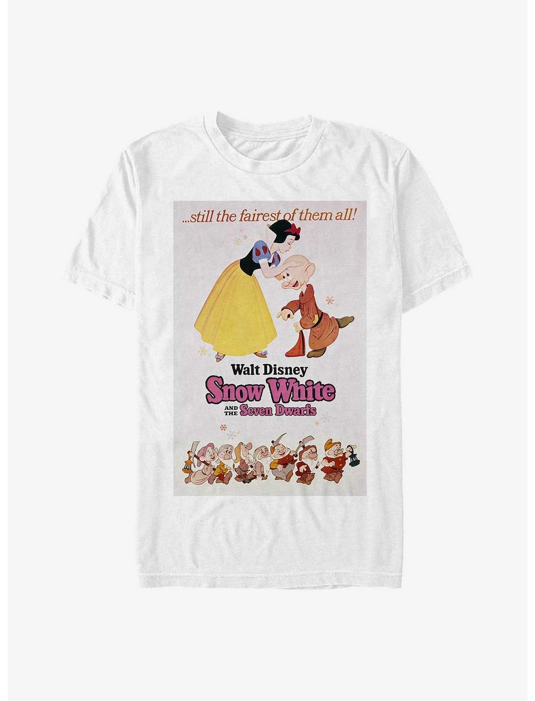 Disney Snow White and the Seven Dwarfs Still The Fairest Vintage Poster T-Shirt, WHITE, hi-res