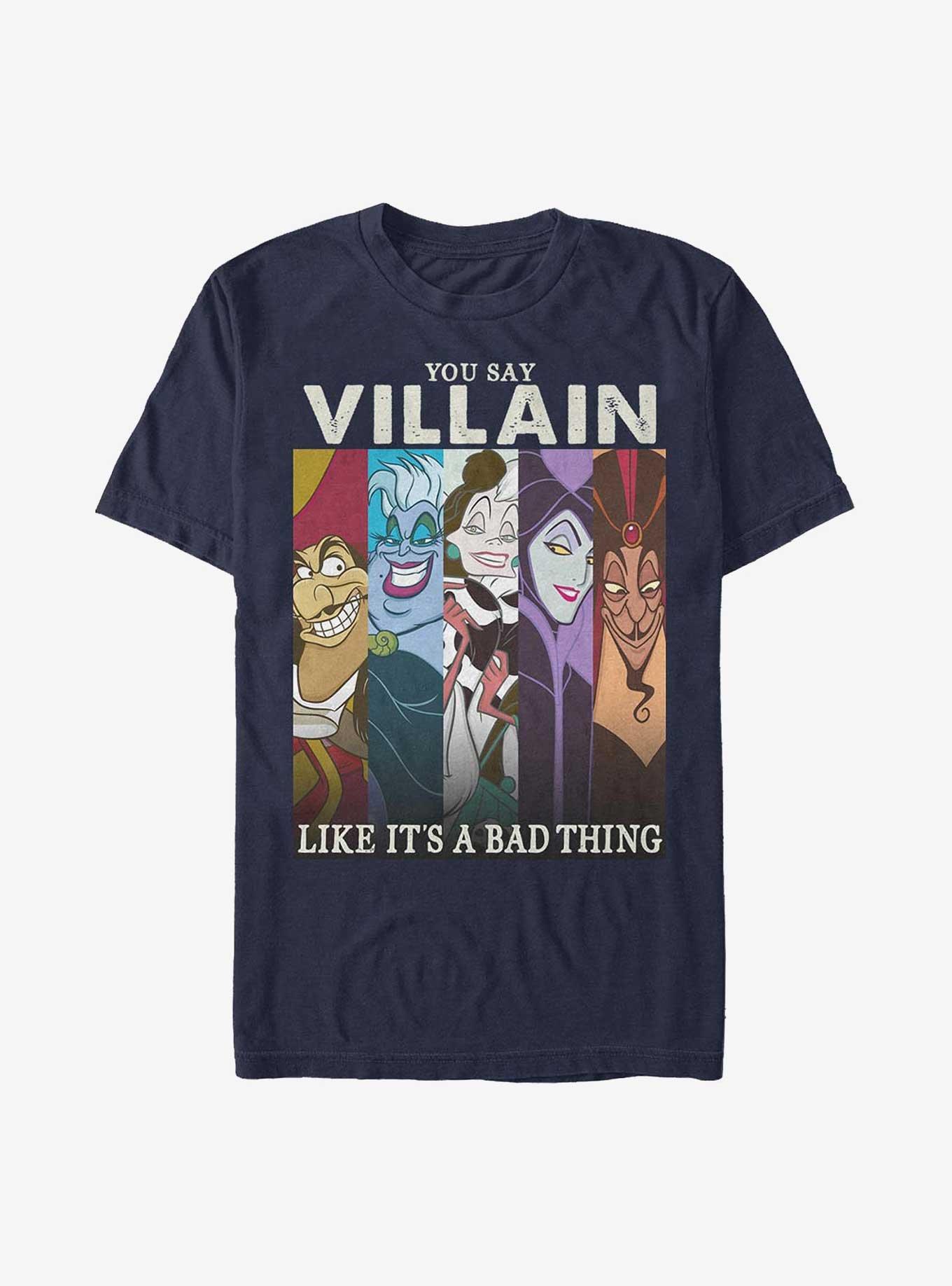 Disney Villains You Say Villain Like It's A Bad Thing T-Shirt, NAVY, hi-res