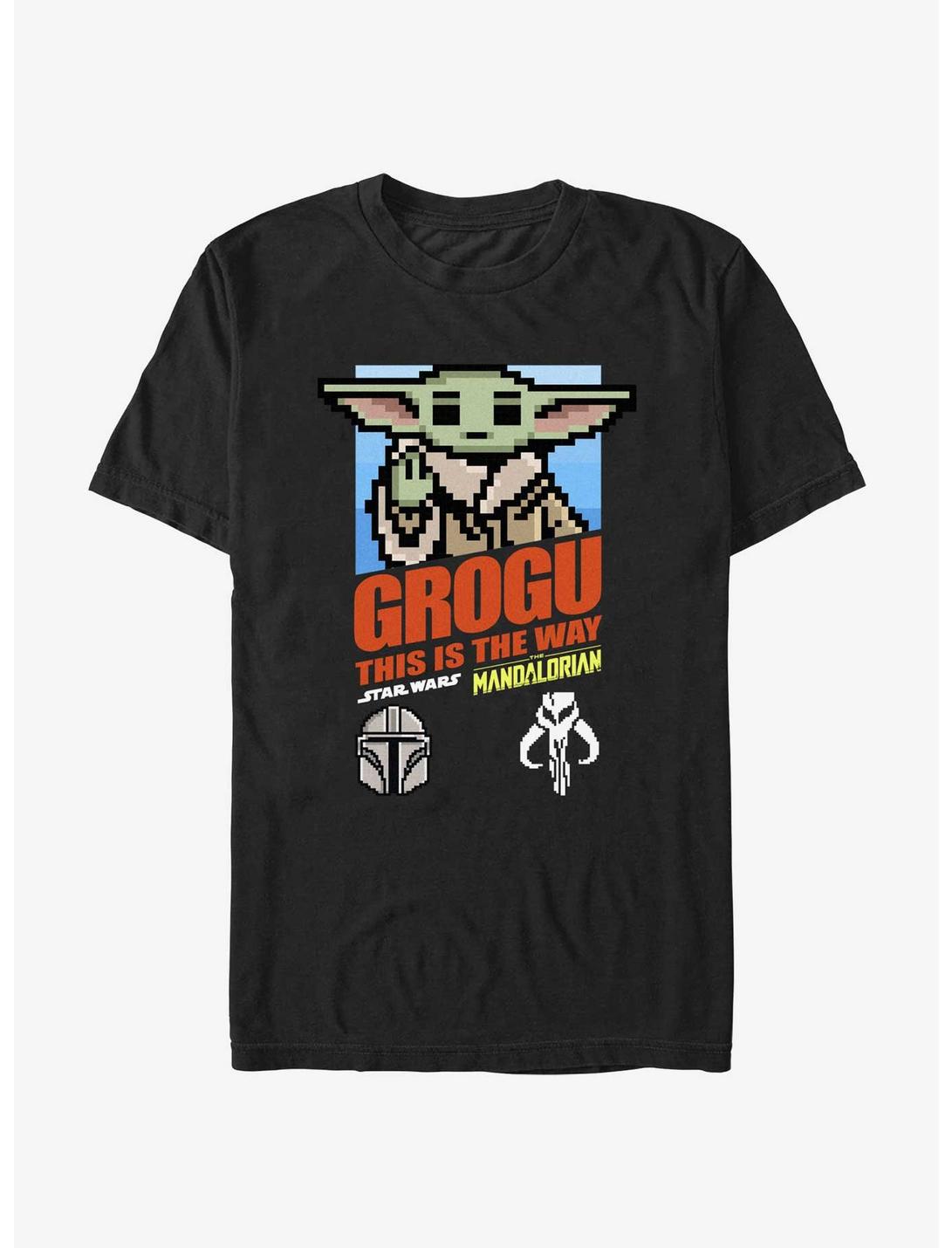 Star Wars The Mandalorian 8-Bit Grogu Game T-Shirt, BLACK, hi-res