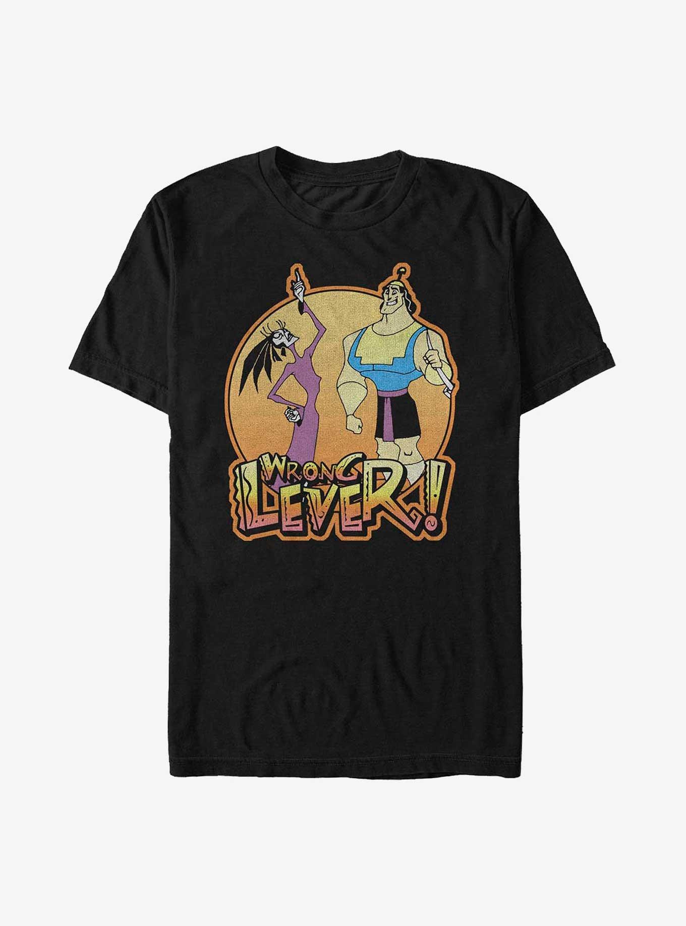 Disney The Emperor's New Groove Yzma and Kronk Wrong Lever T-Shirt, BLACK, hi-res