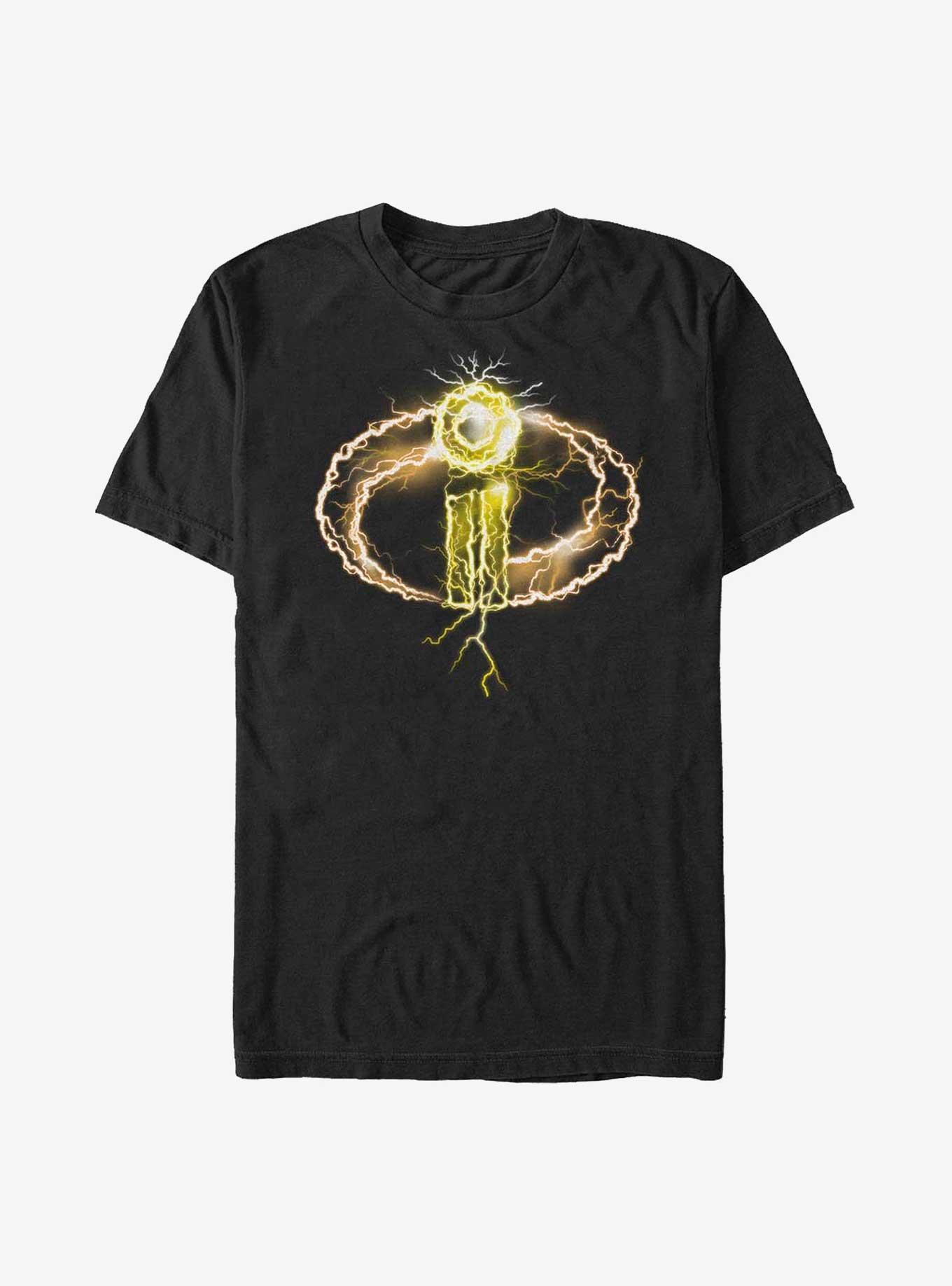 Disney Pixar The Incredibles Lightning Logo T-Shirt, BLACK, hi-res