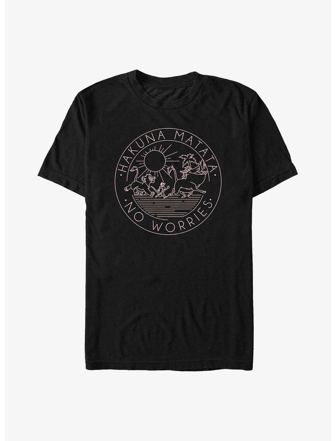 Disney The Lion King Hakuna Matata No Worries T-Shirt, BLACK, hi-res