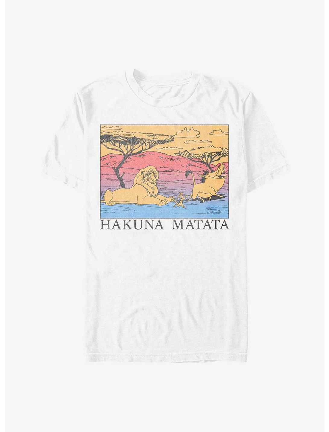 Disney The Lion King Hakuna Matata Sunset T-Shirt, WHITE, hi-res