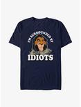 Disney The Lion King Scar I'm Surrounded By Idiots T-Shirt, NAVY, hi-res