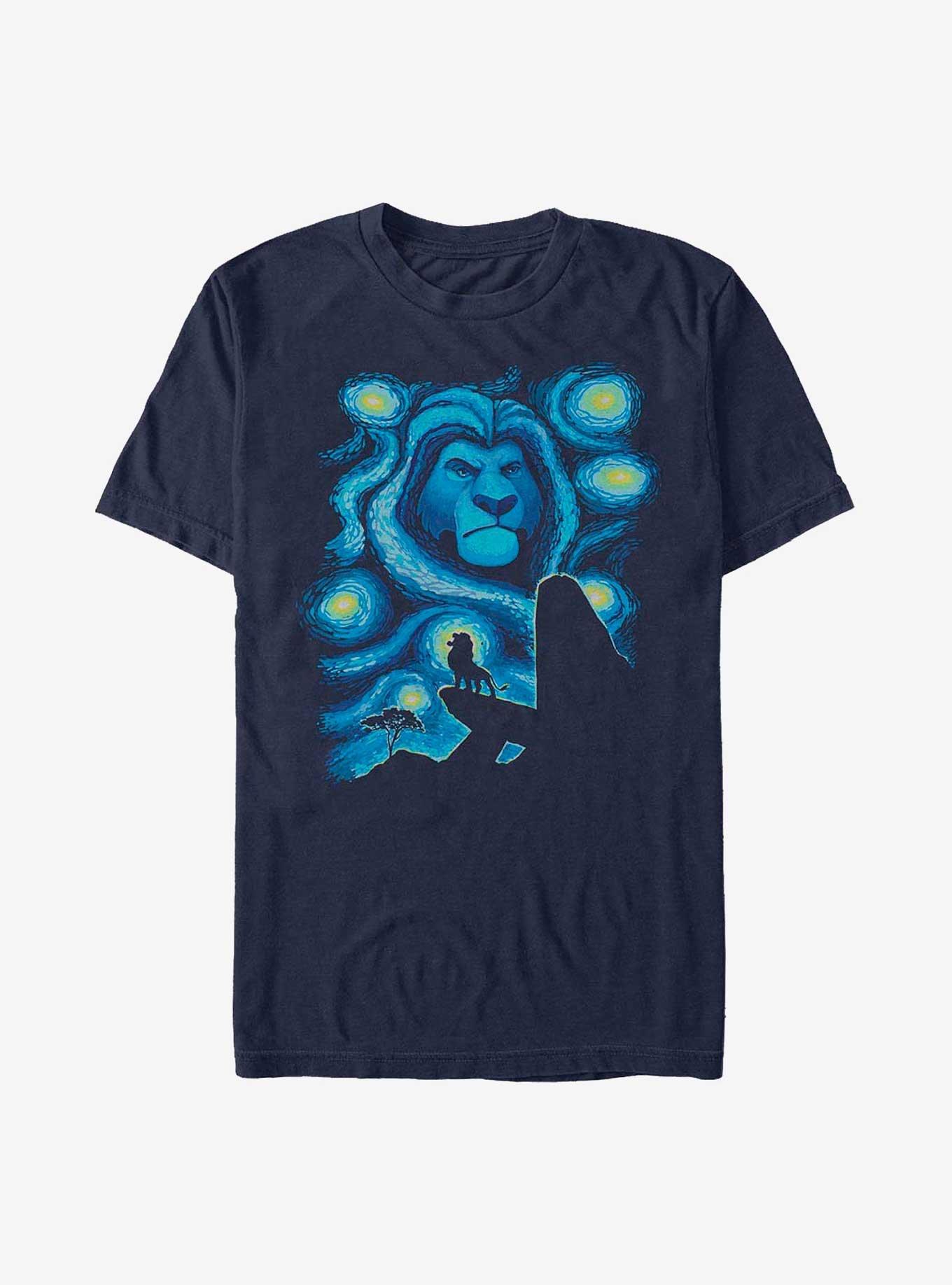 Disney The Lion King Starry Pridelands Mufasa and Simba T-Shirt, NAVY, hi-res