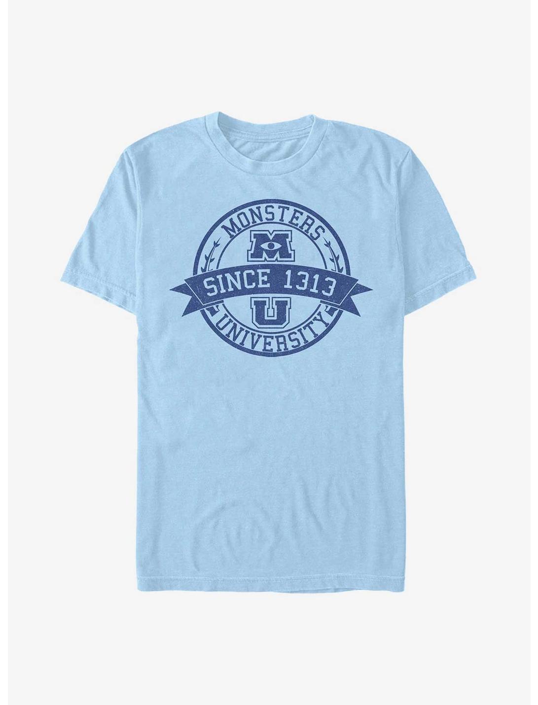Disney Pixar Monsters University School Badge T-Shirt, LT BLUE, hi-res