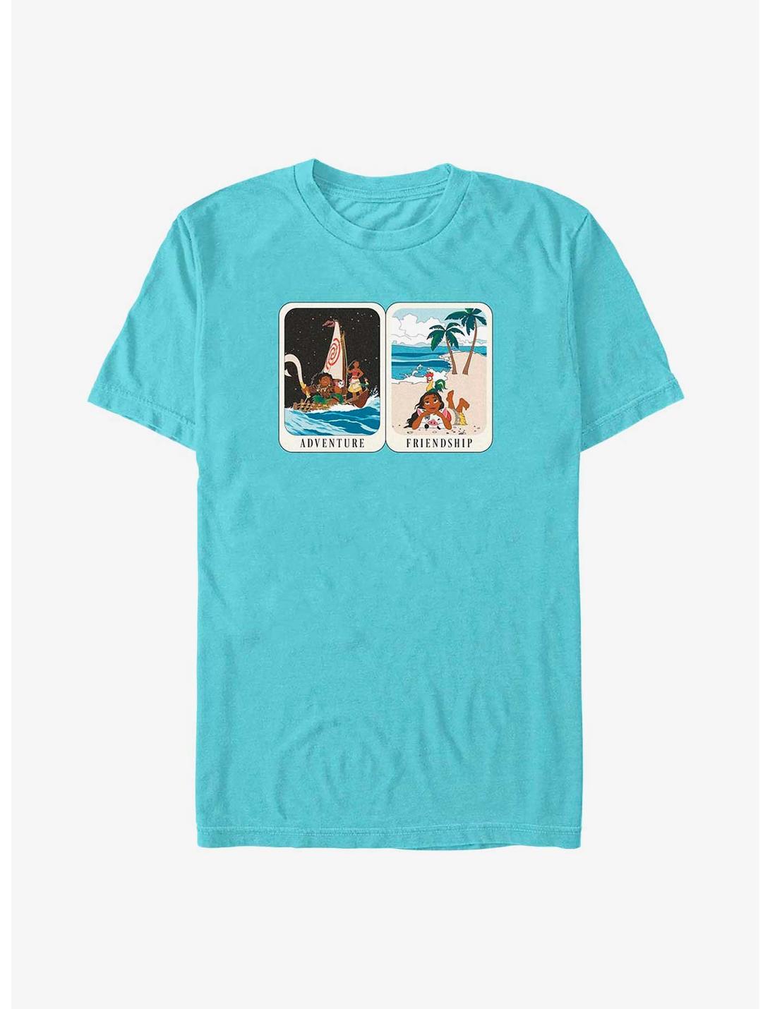 Disney Moana Adventure and Friendship Cards T-Shirt, TAHI BLUE, hi-res