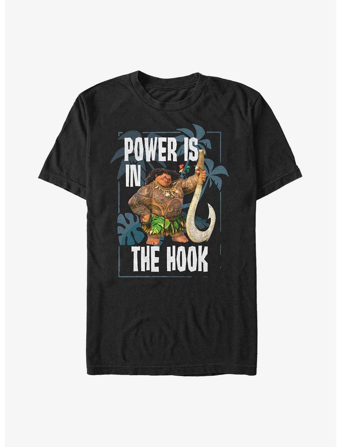 Disney Moana Maui Power Is In The Hook T-Shirt, BLACK, hi-res