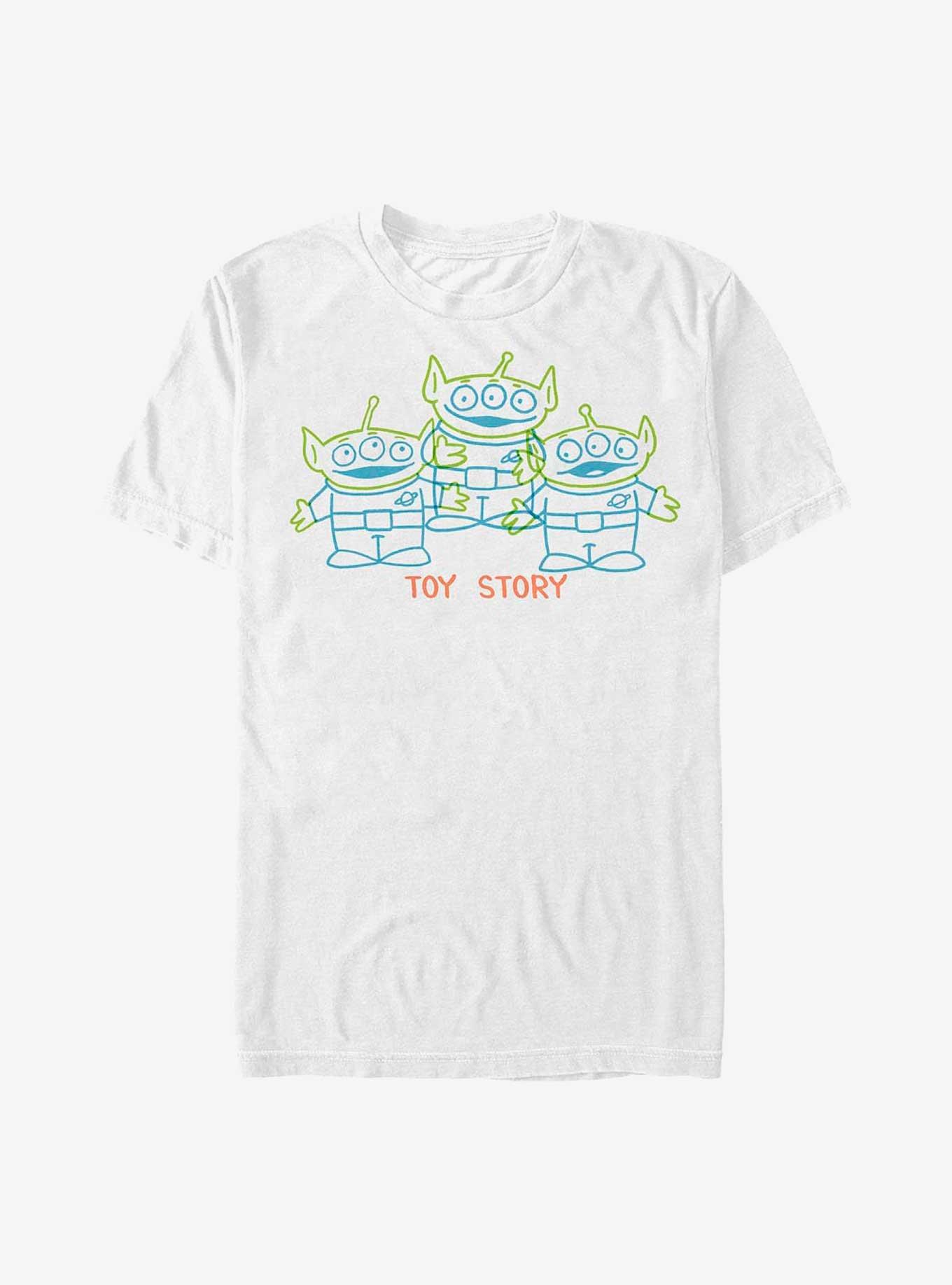 Disney Pixar Toy Story Aliens Doodle T-Shirt, WHITE, hi-res