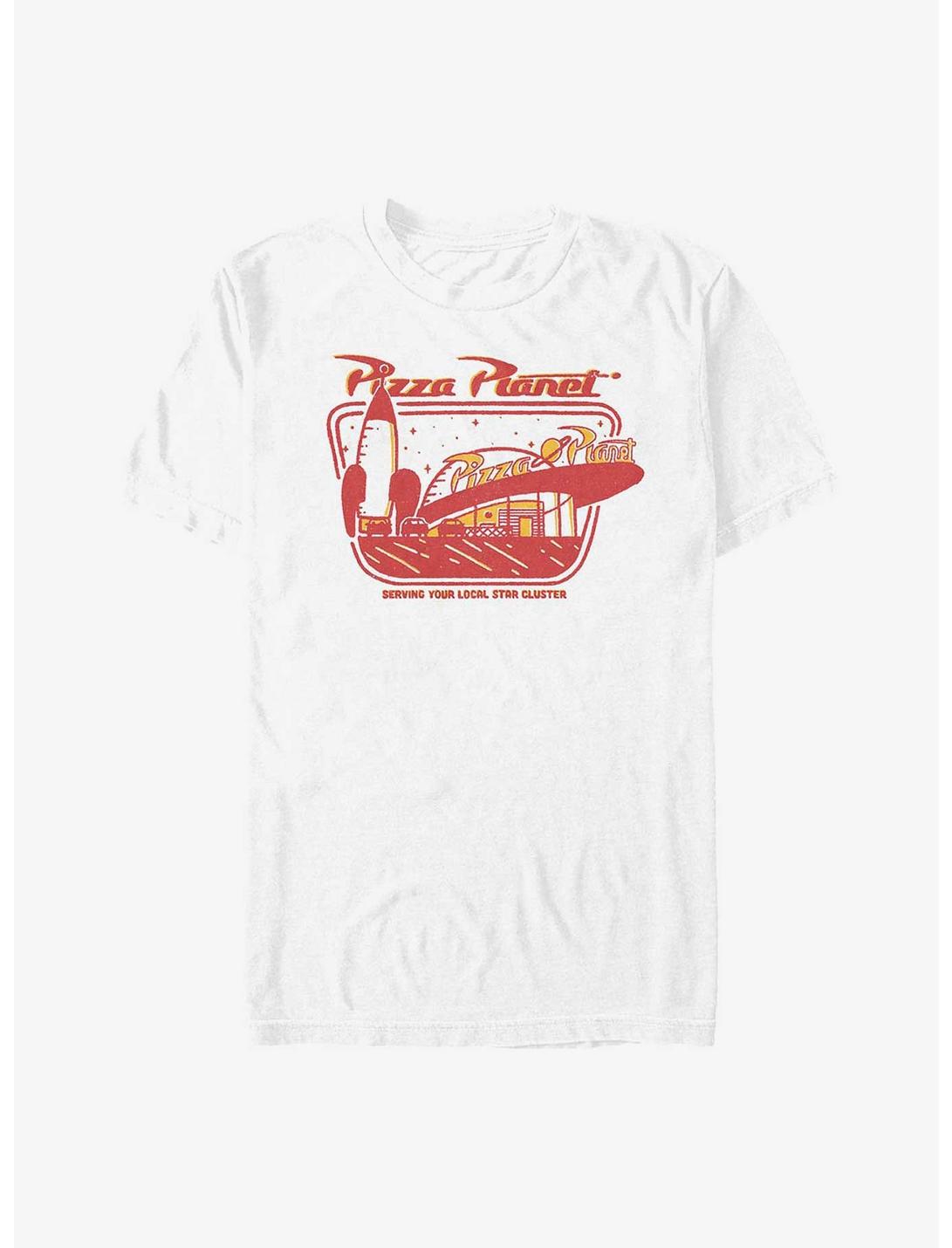 Disney Pixar Toy Story Pizza Planet Serving Your Local Star Cluster T-Shirt, WHITE, hi-res