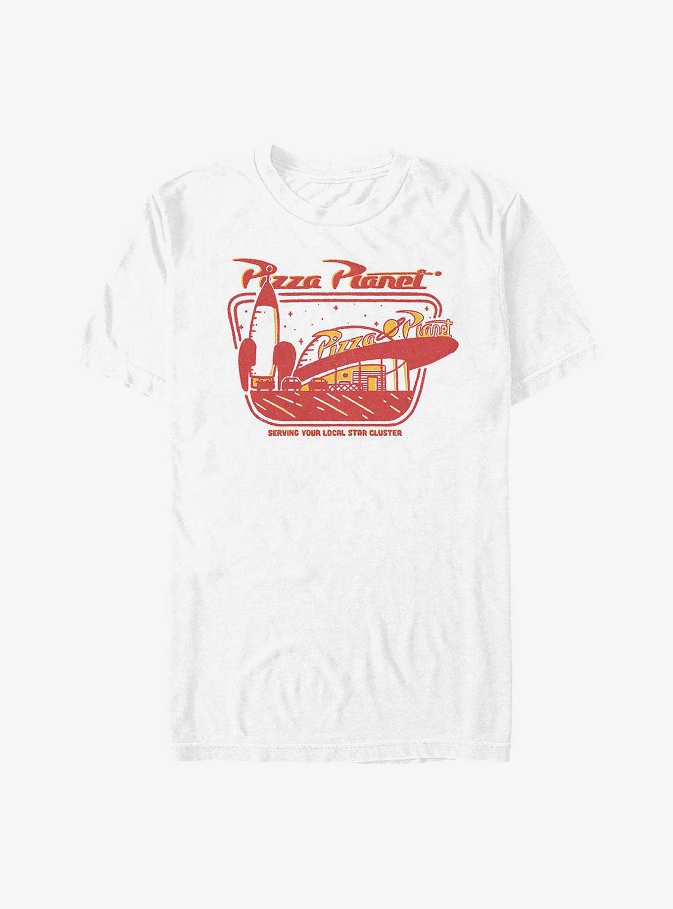Disney Pixar Toy Story Pizza Planet Serving Your Local Star Cluster T-Shirt, WHITE, hi-res