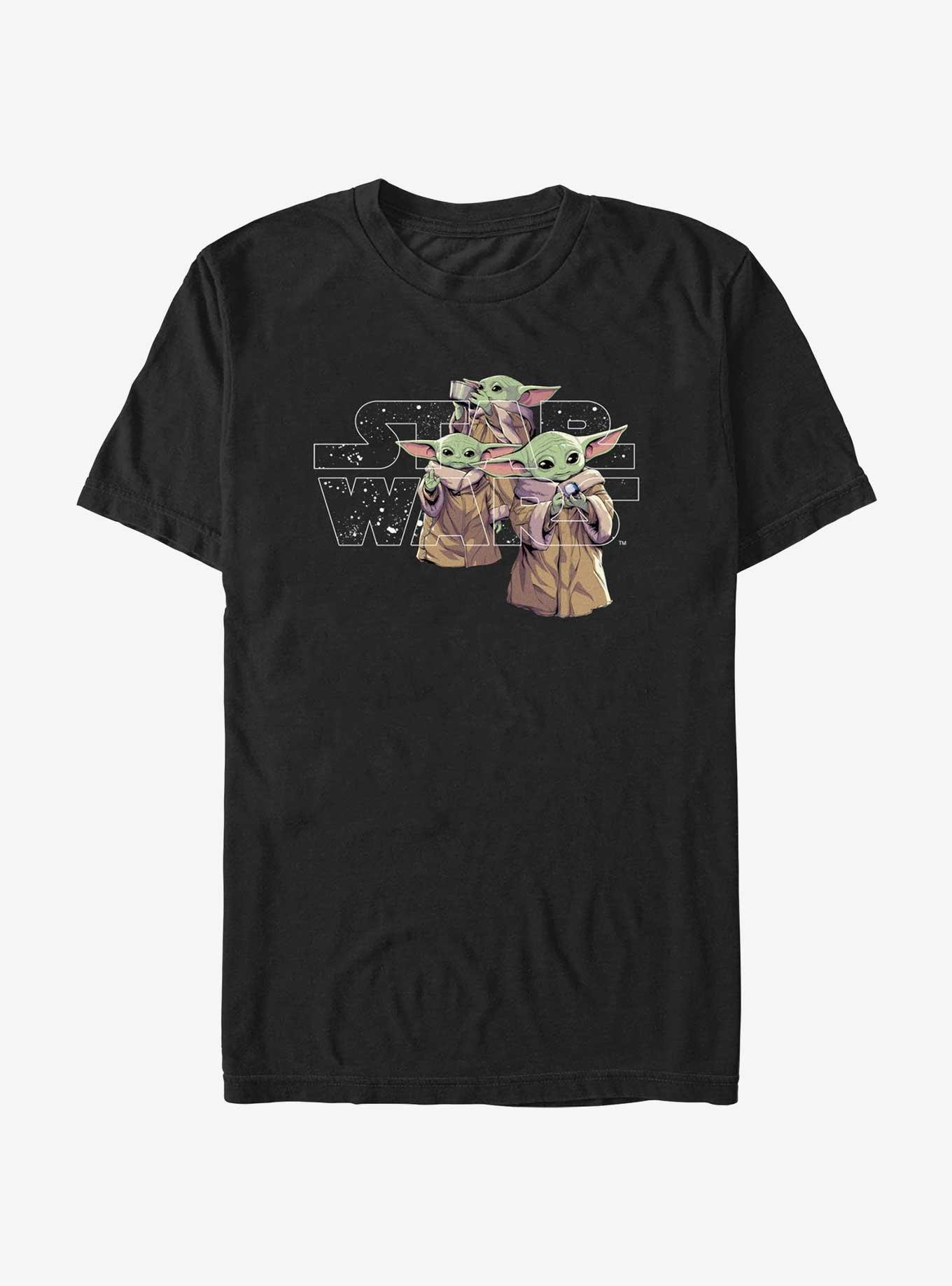 Star Wars The Mandalorian Celestial Child Logo T-Shirt, BLACK, hi-res