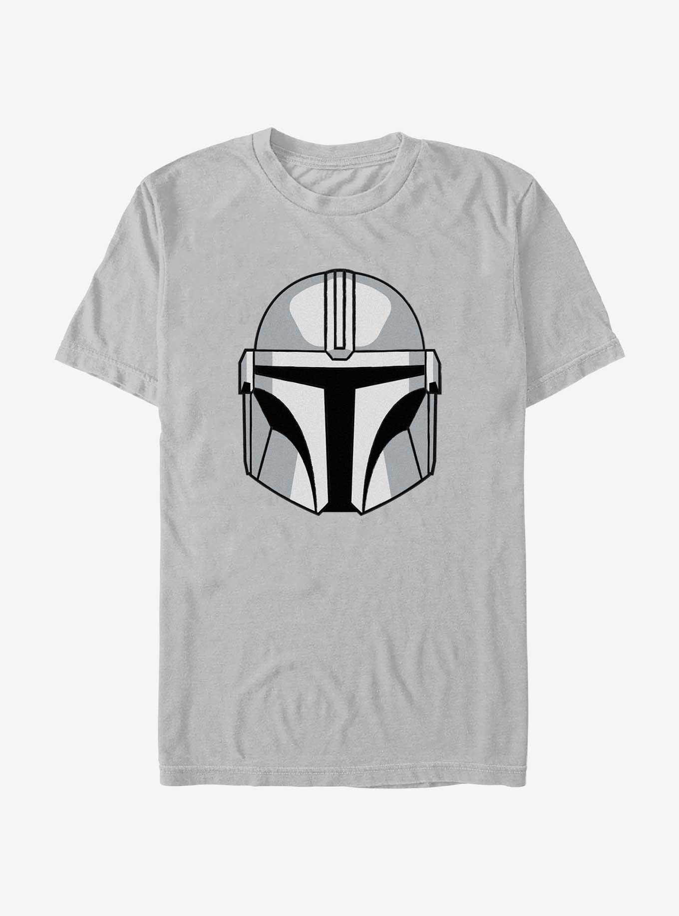 Star Wars The Mandalorian Din Djarin Helmet T-Shirt, SILVER, hi-res