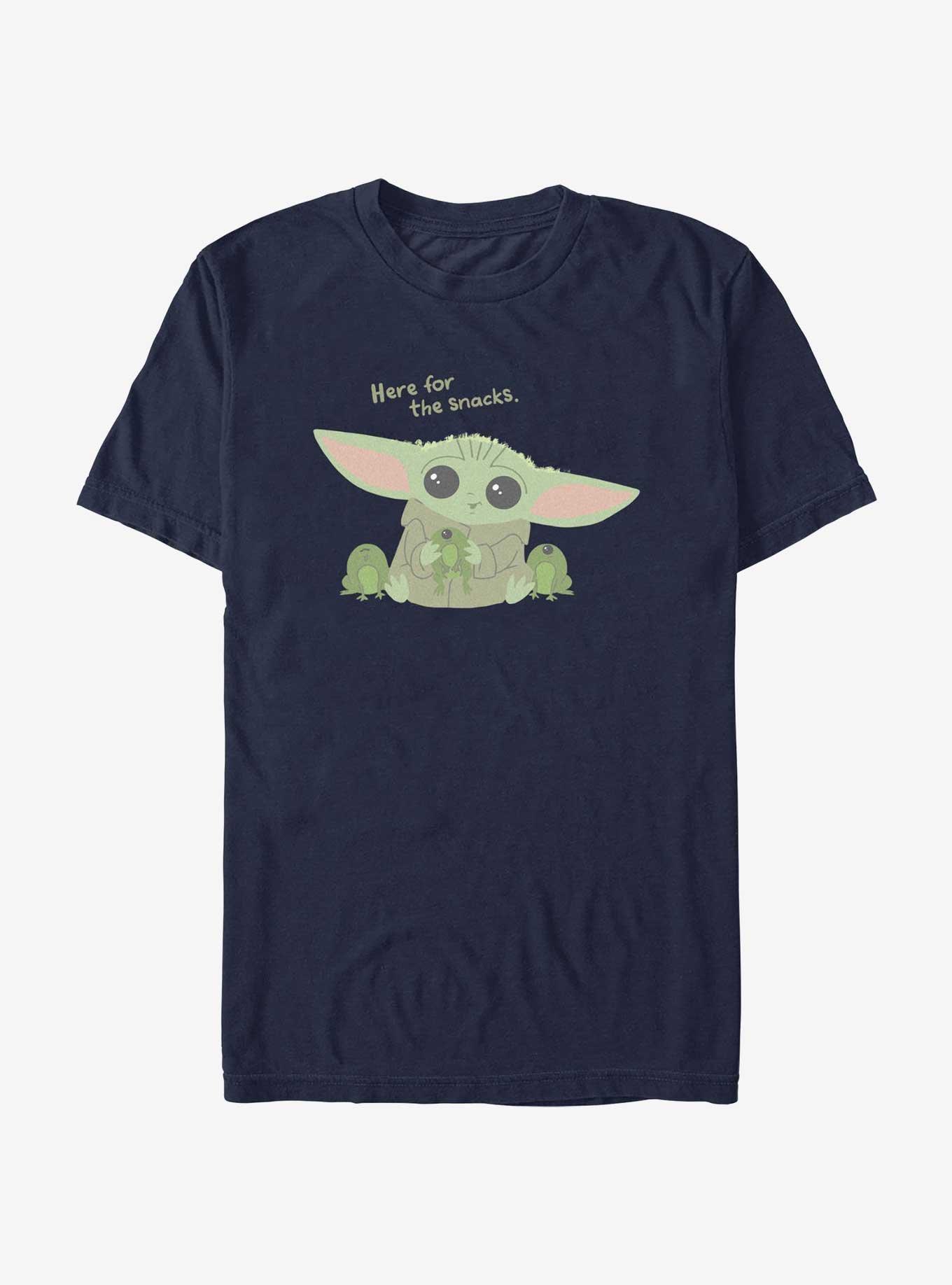 Star Wars The Mandalorian Frog Snacks T-Shirt, NAVY, hi-res