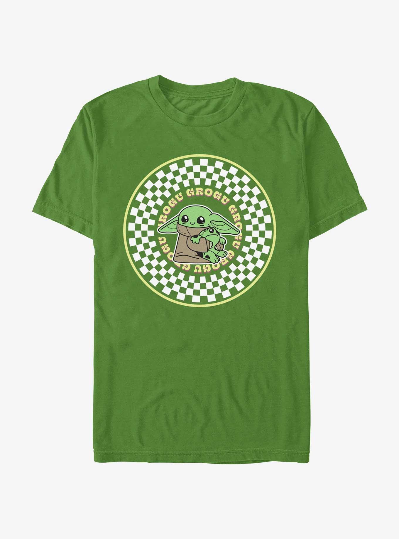 Star Wars The Mandalorian Grogu Checkers Badge T-Shirt, , hi-res