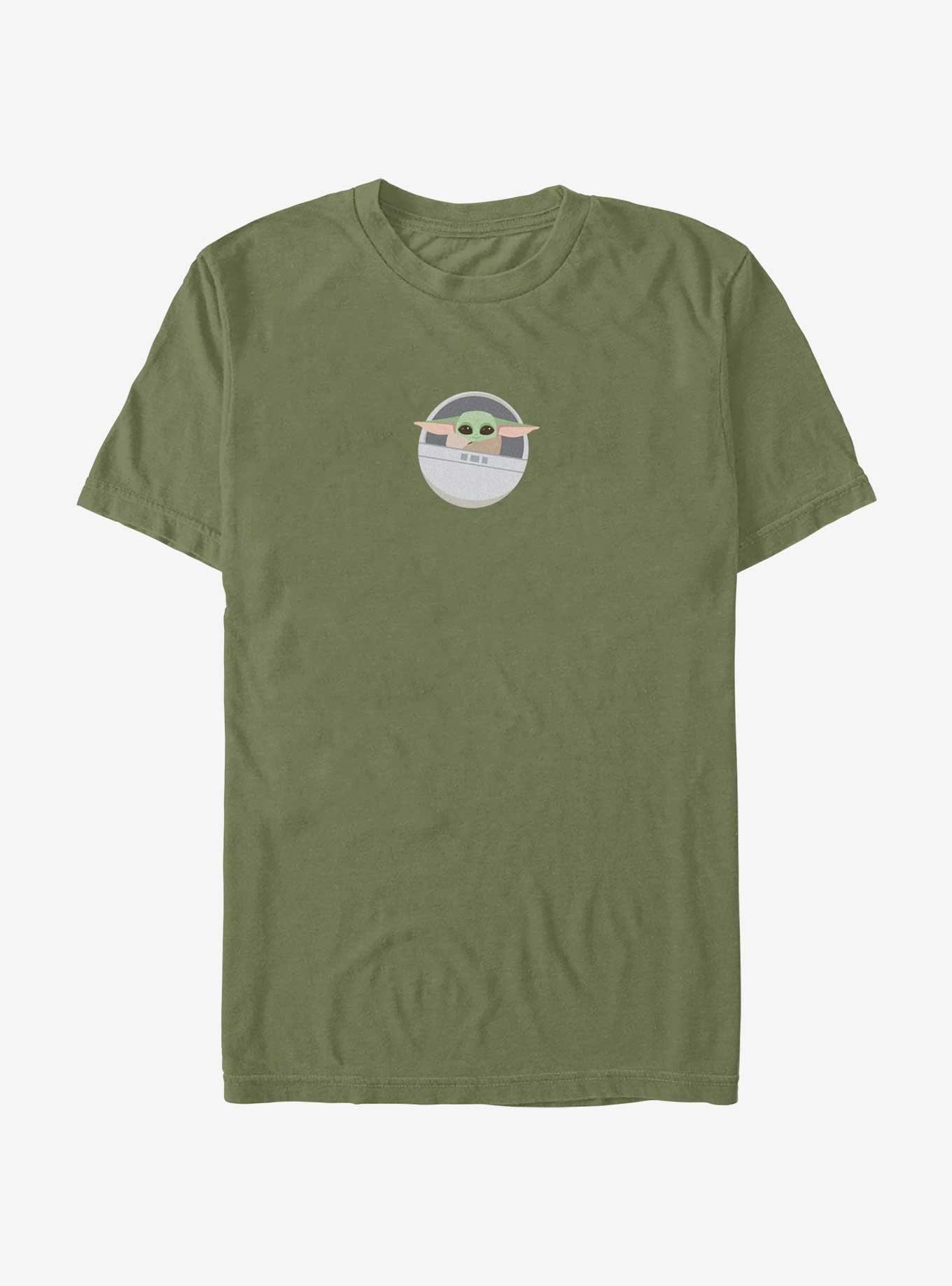 Star Wars The Mandalorian Grogu Circle Badge T-Shirt, MIL GRN, hi-res