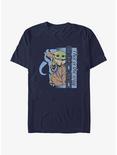 Star Wars The Mandalorian Grogu Collegiate T-Shirt, NAVY, hi-res