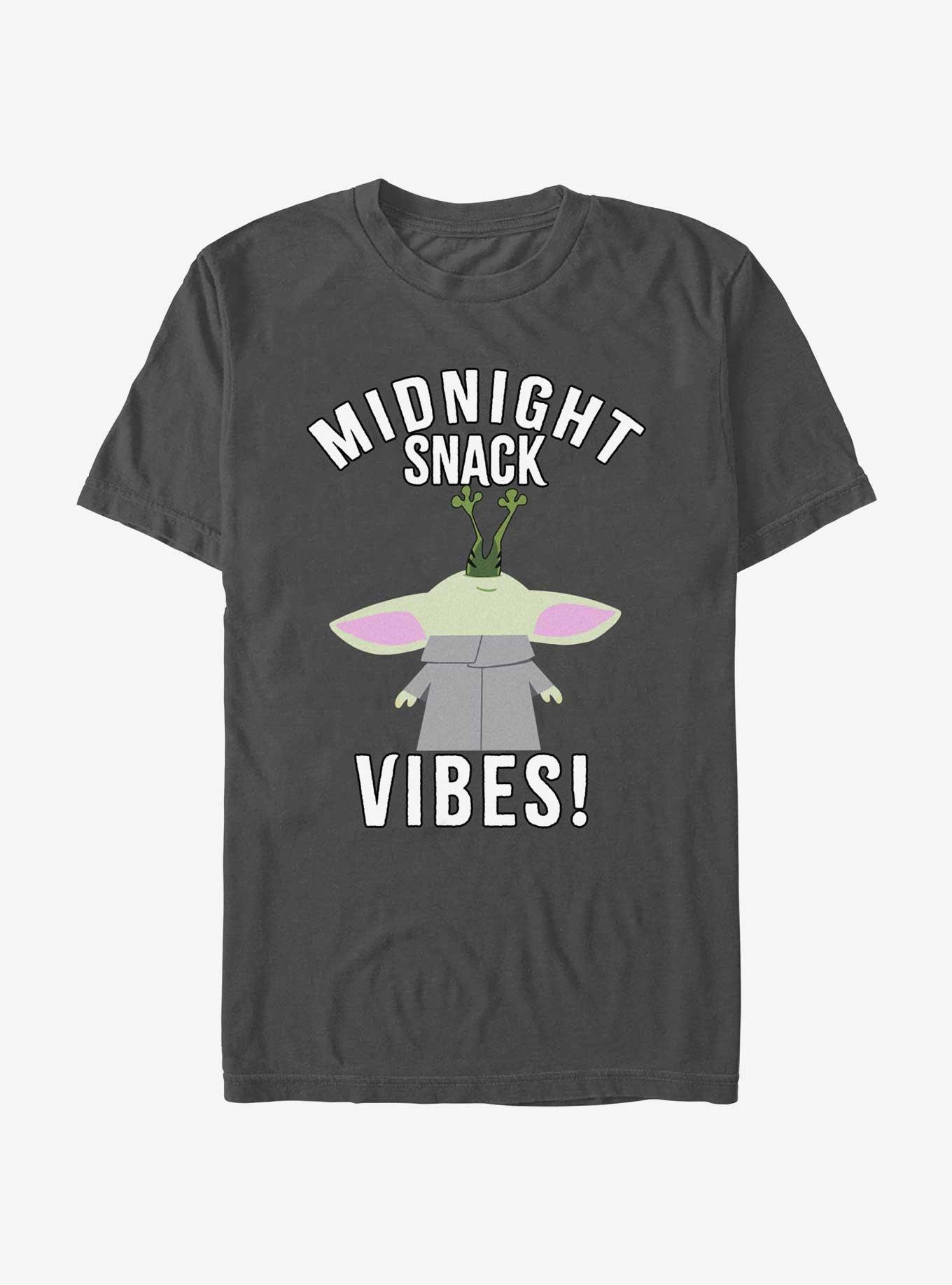 Star Wars The Mandalorian Grogu Midnight Snack T-Shirt, CHARCOAL, hi-res