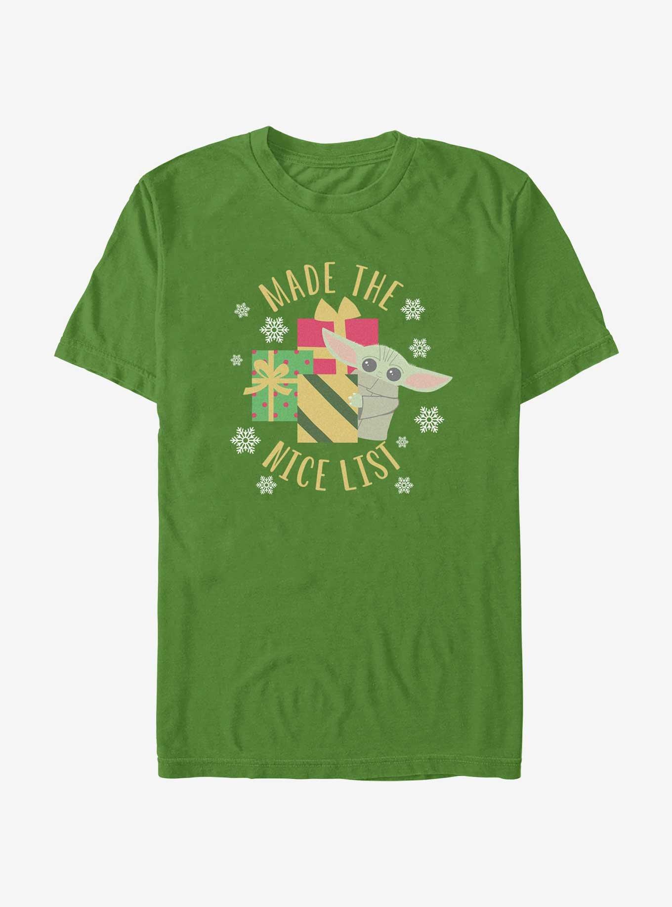 Star Wars The Mandalorian Grogu Nice List T-Shirt, , hi-res